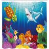 Ambesonne Aquarium Shower Curtain, Cartoon Tropical Fish and Happy Underwater World Corals Biodiversty Theme, Cloth Fabric Bathroom Decor Set with Hooks, 69″ W x 70″ L, Multicolor(69″W x 84″L (Pack of 1))
