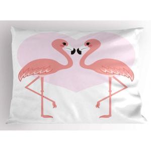 Ambesonne Grunge Pillow Sham Set of 2, Rainbow Color Heart Shapes Valentine’s Day Design Romantic His and Hers Theme, Quality Microfiber Bedding Item for All Seasons, 36″ x 20″, Red Blue Yellow(White Blush)
