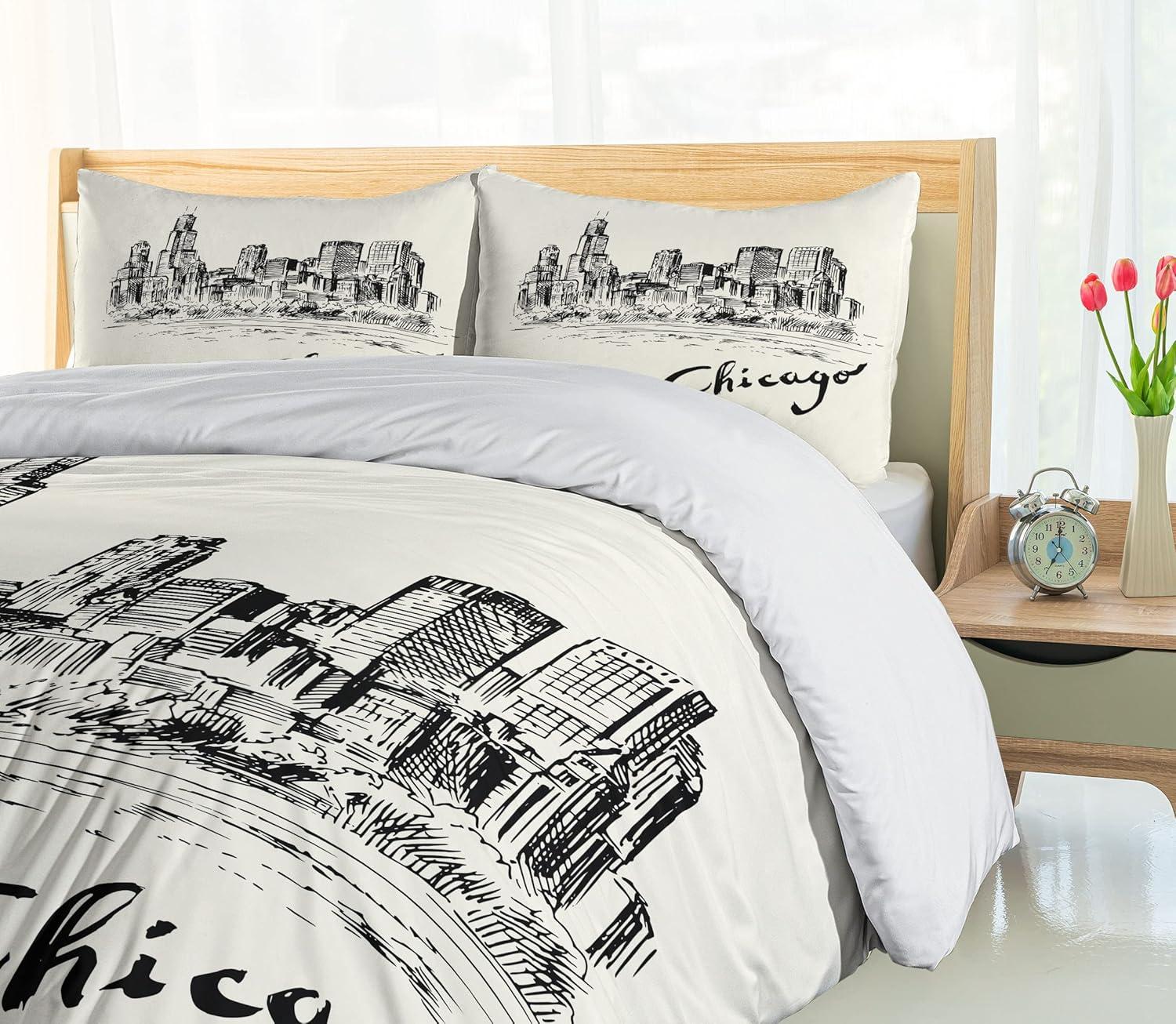 imageAmbesonne Romantic Duvet Cover Set Valentines Hearts Lovers Forever Together Birthday Marriage Print Decorative 3 Piece Bedding Set with 2 Pillow Shams Queen Size Sea Green BrownBlack and Cream