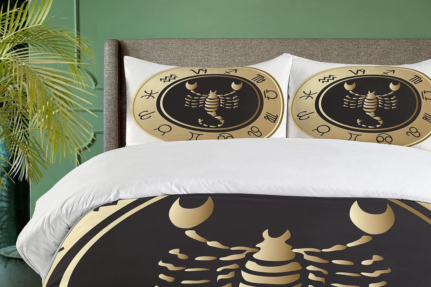 imageAmbesonne Romantic Duvet Cover Set Valentines Hearts Lovers Forever Together Birthday Marriage Print Decorative 3 Piece Bedding Set with 2 Pillow Shams Queen Size Sea Green BrownSand Brown Black White