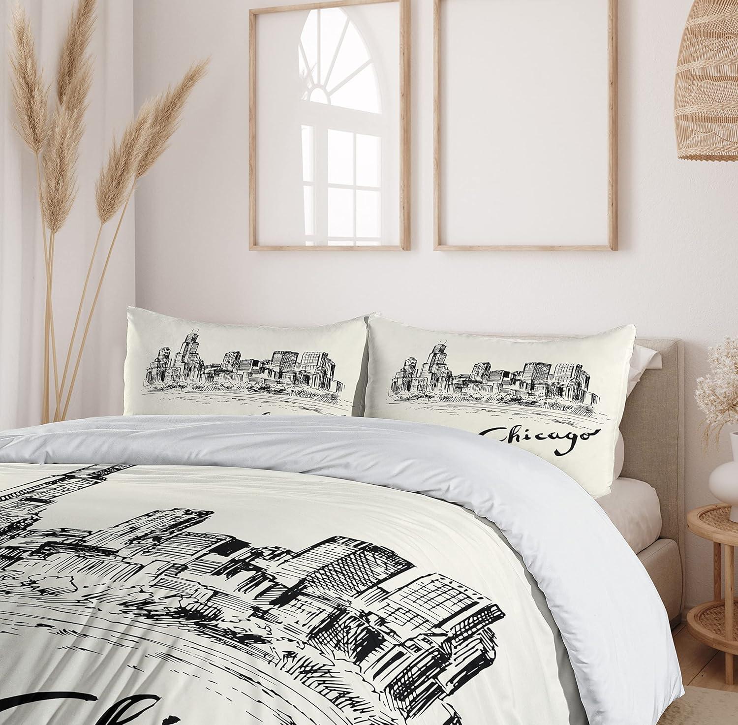 imageAmbesonne Romantic Duvet Cover Set Valentines Hearts Lovers Forever Together Birthday Marriage Print Decorative 3 Piece Bedding Set with 2 Pillow Shams Queen Size Sea Green BrownBlack and Cream