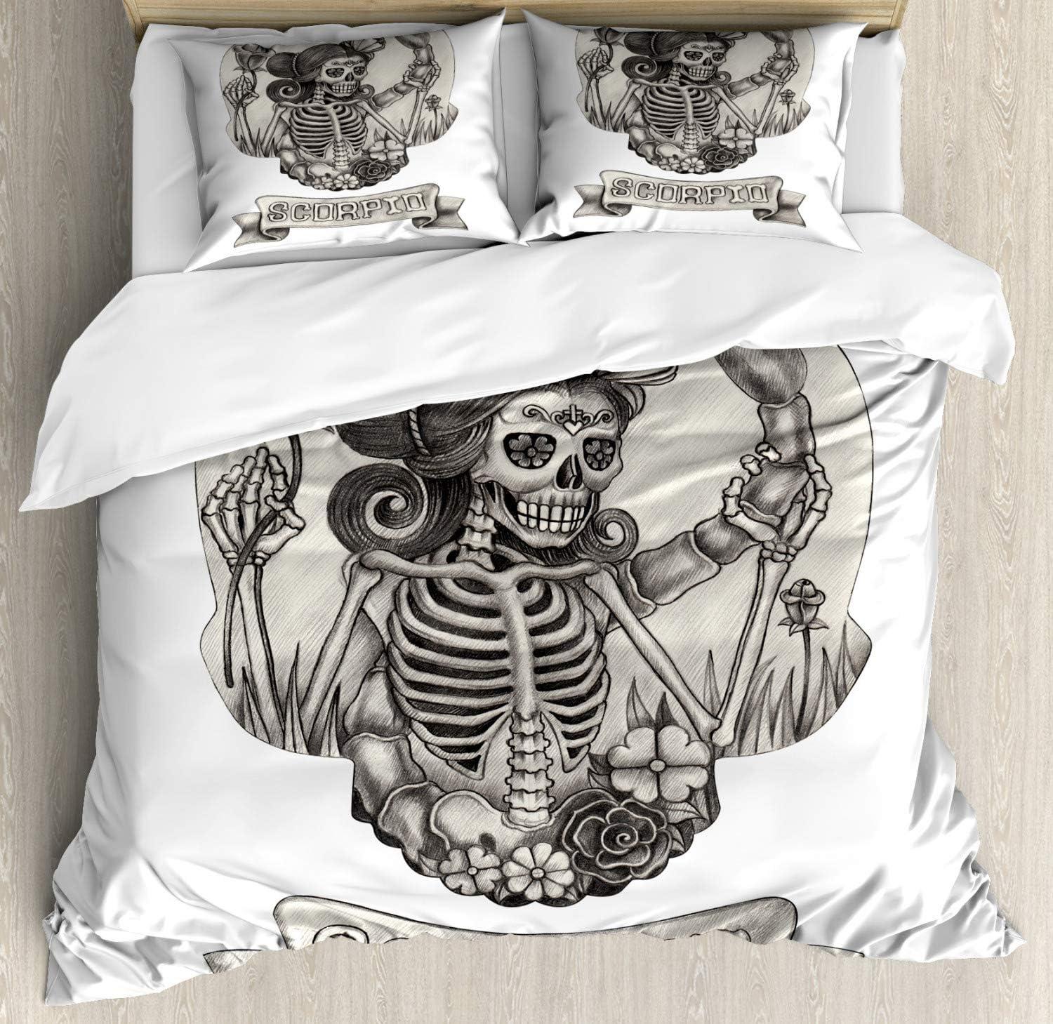 imageAmbesonne Romantic Duvet Cover Set Valentines Hearts Lovers Forever Together Birthday Marriage Print Decorative 3 Piece Bedding Set with 2 Pillow Shams Queen Size Sea Green BrownBeige Black White