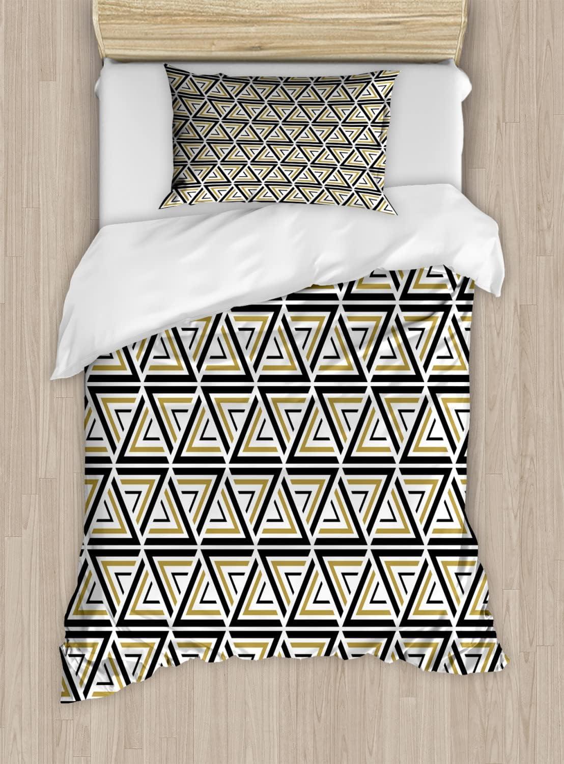 imageAmbesonne Romantic Duvet Cover Set Valentines Hearts Lovers Forever Together Birthday Marriage Print Decorative 3 Piece Bedding Set with 2 Pillow Shams Queen Size Sea Green BrownTan Black White
