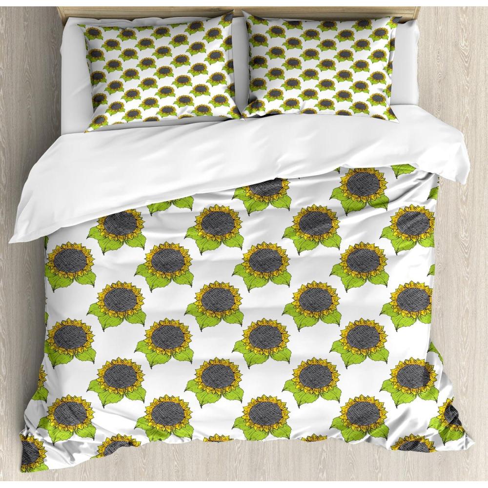 imageAmbesonne Romantic Duvet Cover Set Valentines Hearts Lovers Forever Together Birthday Marriage Print Decorative 3 Piece Bedding Set with 2 Pillow Shams Queen Size Sea Green BrownApple Green Dark Taupe