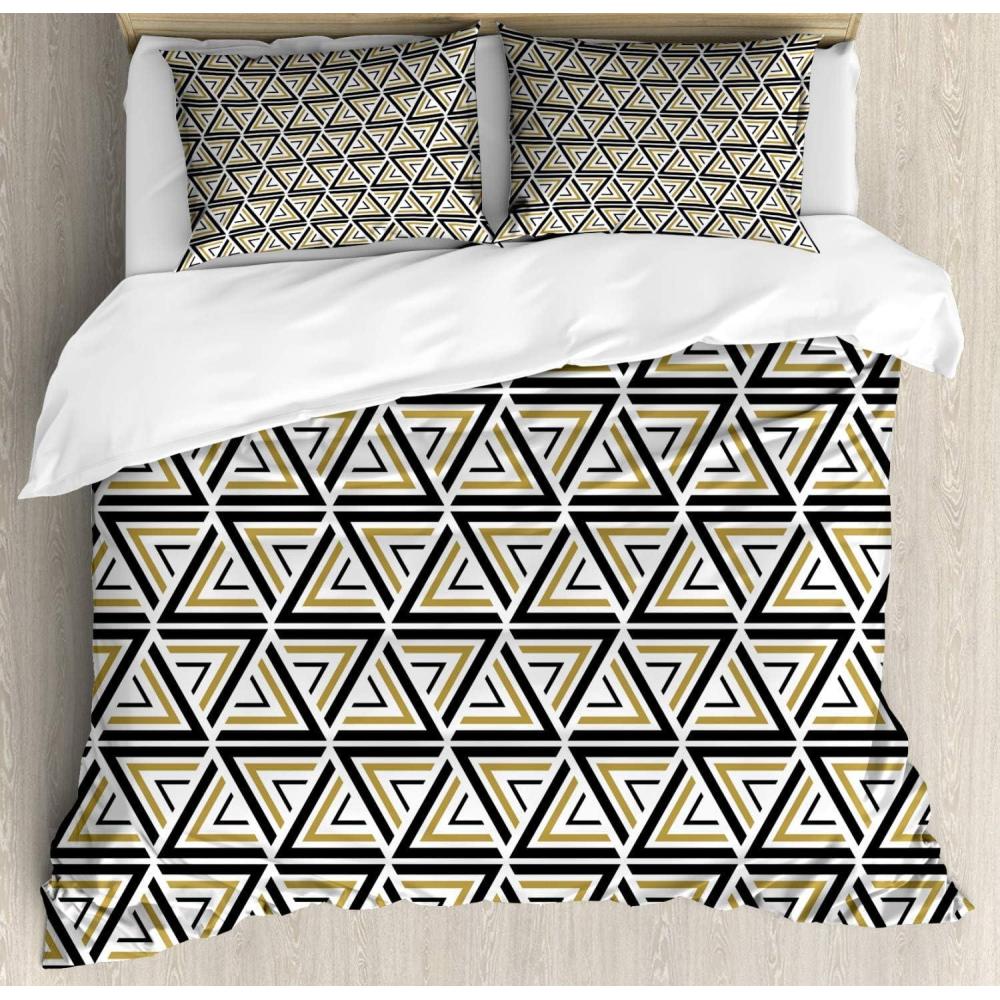 imageAmbesonne Romantic Duvet Cover Set Valentines Hearts Lovers Forever Together Birthday Marriage Print Decorative 3 Piece Bedding Set with 2 Pillow Shams Queen Size Sea Green BrownTan Black White