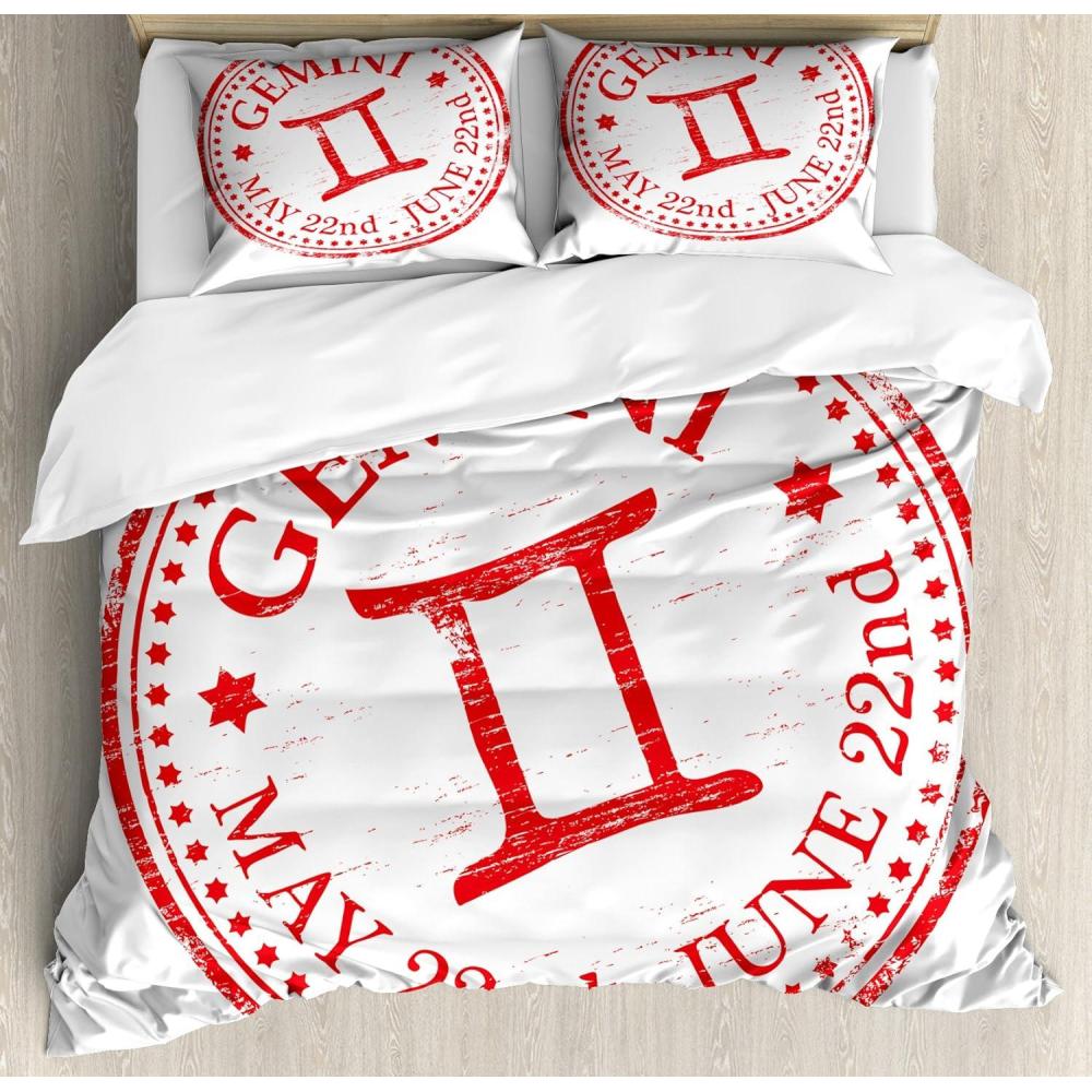 imageAmbesonne Romantic Duvet Cover Set Valentines Hearts Lovers Forever Together Birthday Marriage Print Decorative 3 Piece Bedding Set with 2 Pillow Shams Queen Size Sea Green BrownScarlet and White