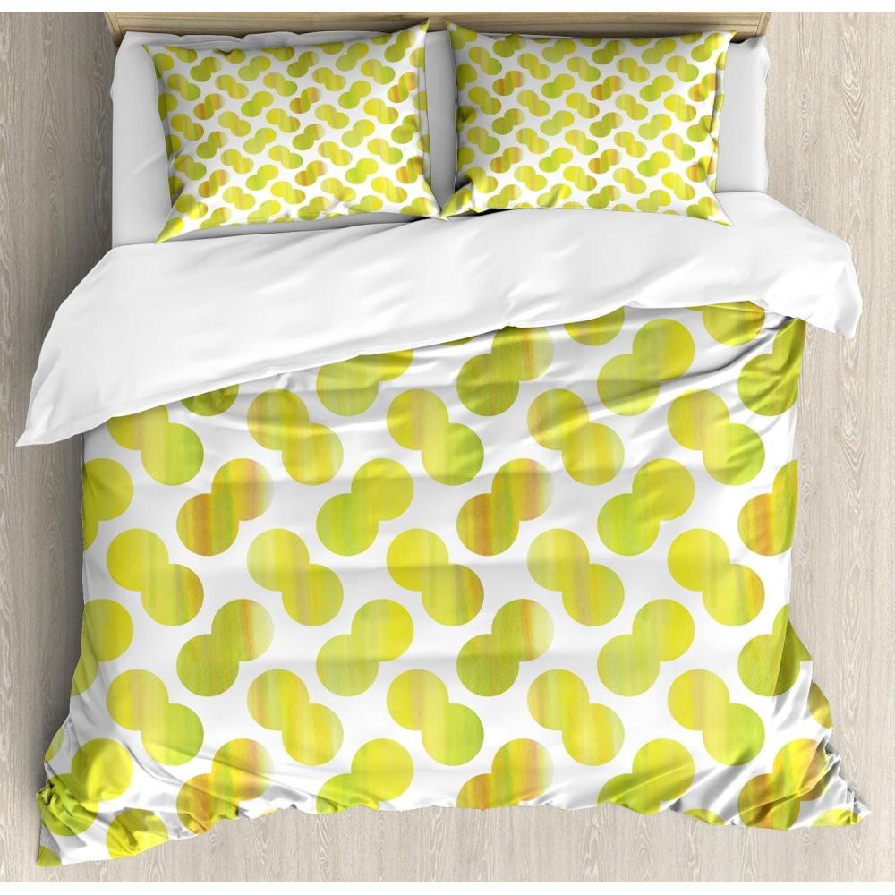 imageAmbesonne Romantic Duvet Cover Set Valentines Hearts Lovers Forever Together Birthday Marriage Print Decorative 3 Piece Bedding Set with 2 Pillow Shams Queen Size Sea Green BrownPale Green and White