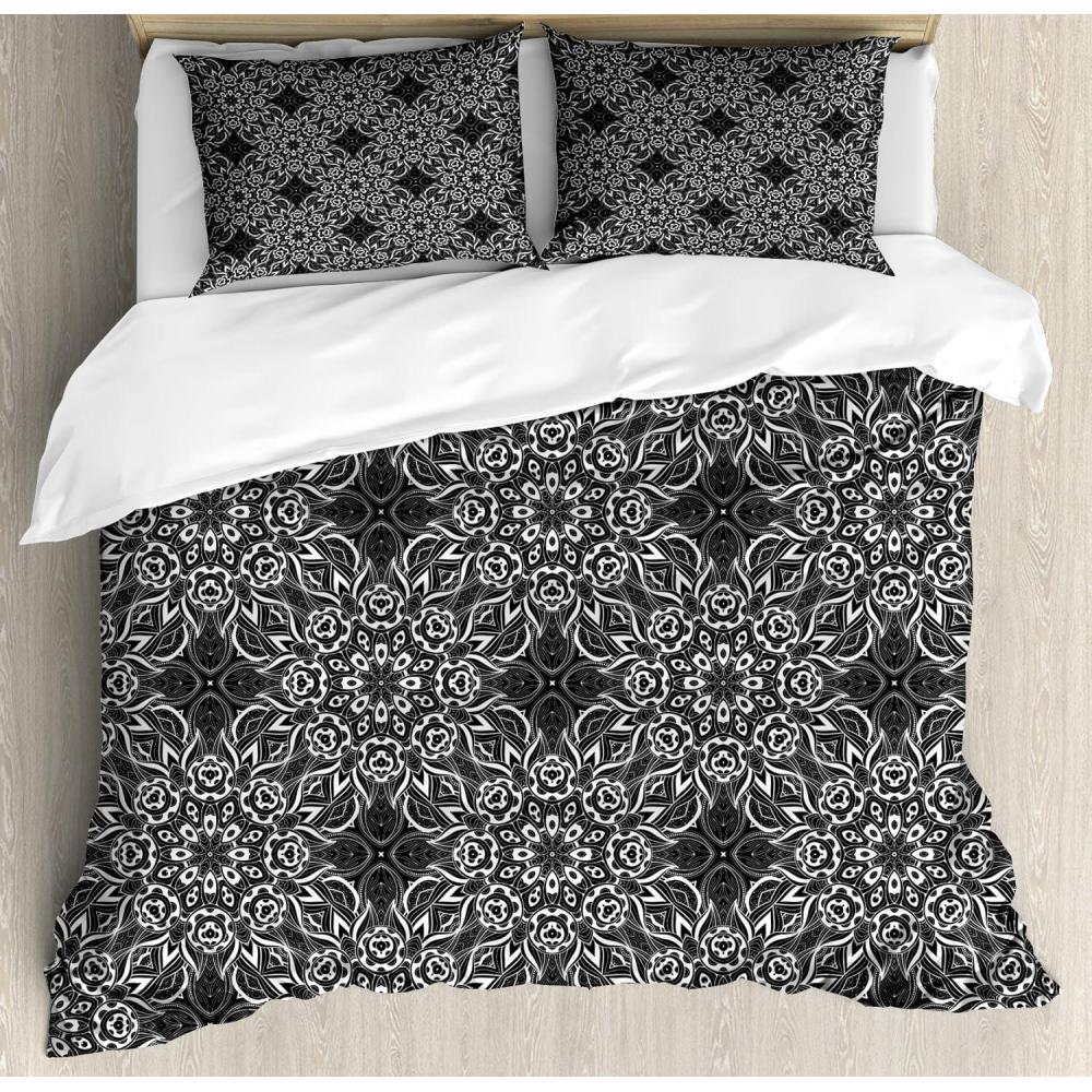 imageAmbesonne Watercolor Duvet Cover Sets Valentines Day Theme Colorful Little Hearts Vibrant Paintbrush Effect Bedding Set with 2 Duvet Covers amp 4 Pillowcases 2 Pack Queen Size MulticolorDark Grey