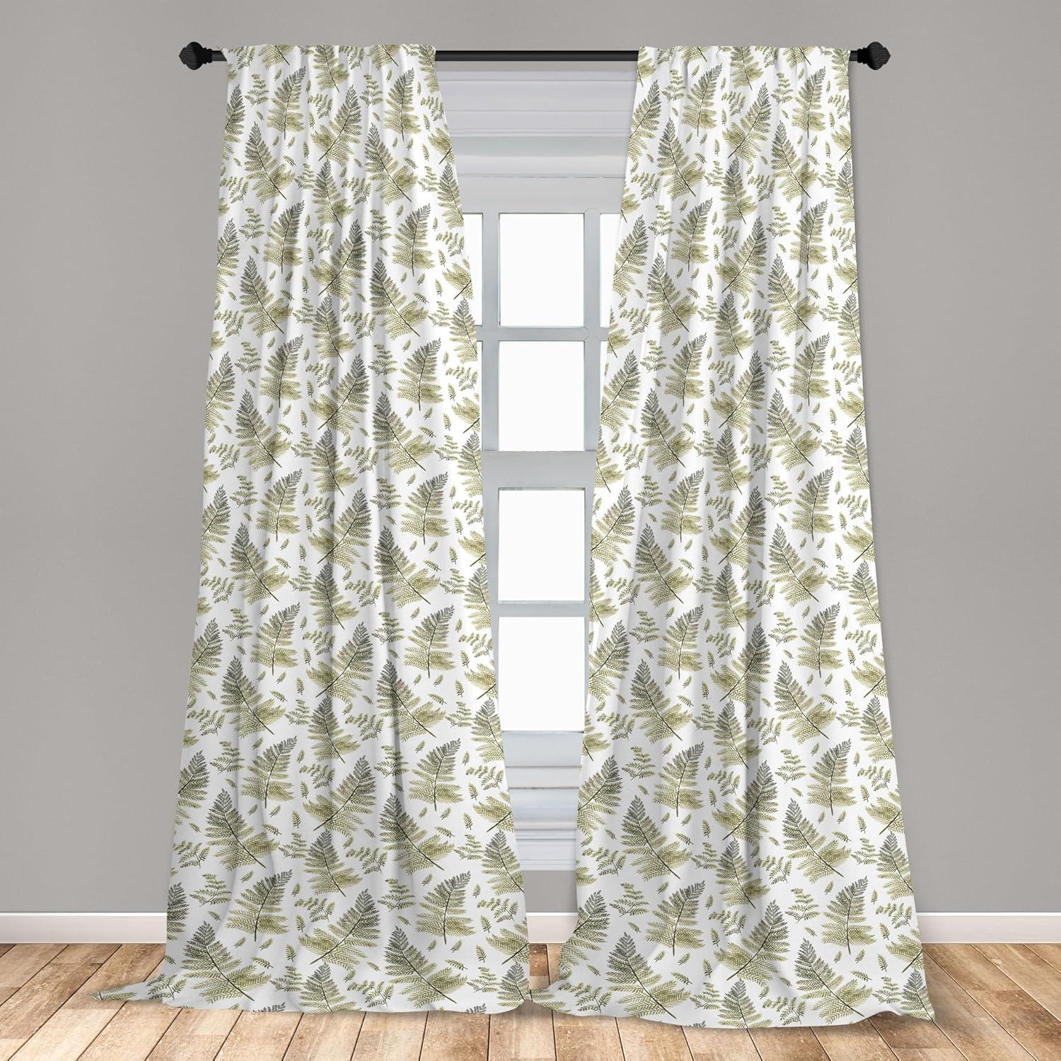 imageAmbesonne Nature Art Window Curtains Dragonfly Ornaments Modern Botanical Wings Pattern Grunge Effect Lightweight Decor 2Panel Set with Rod Pocket Pair of 28 x 84 Plum Teal and MulticolorWhite and Green