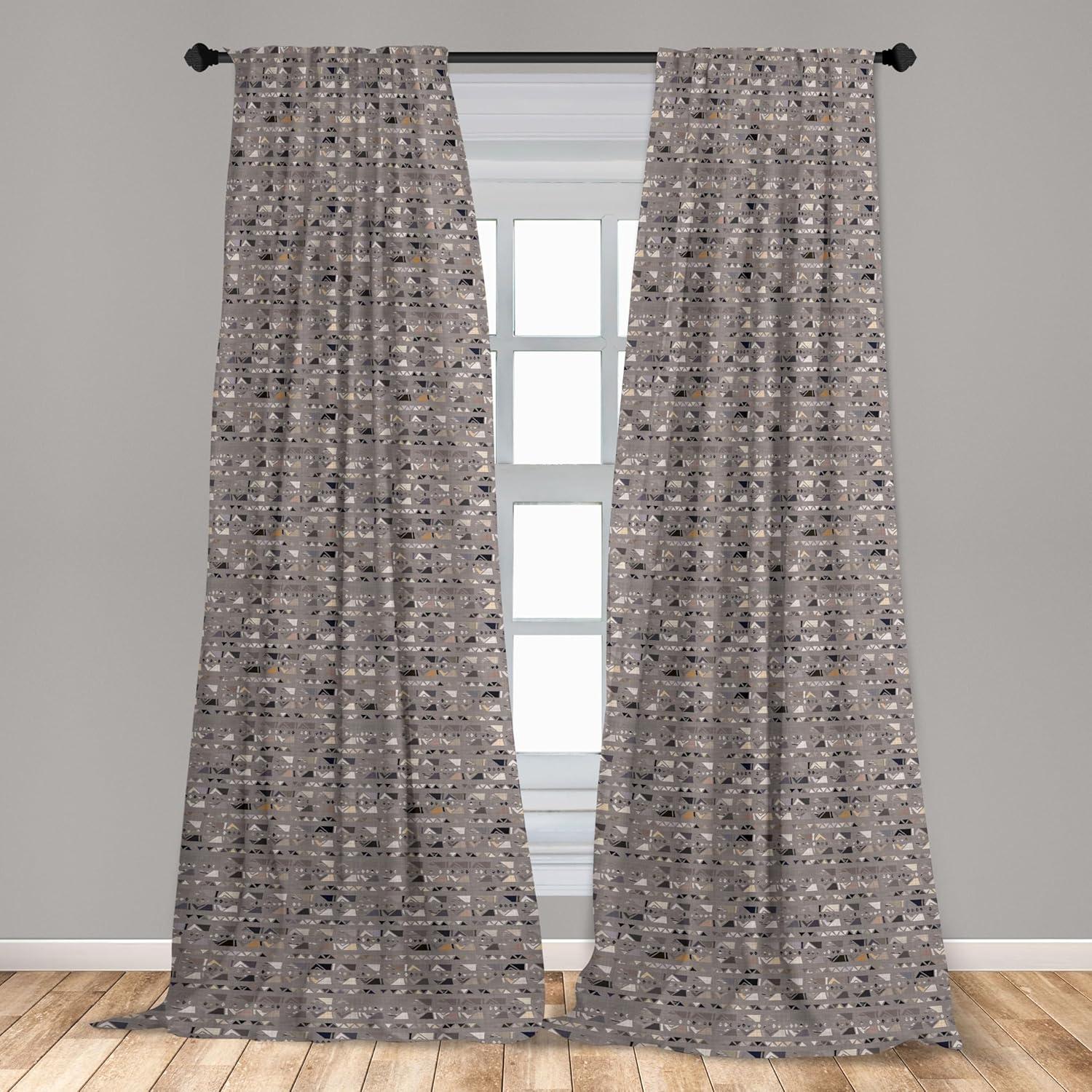 imageAmbesonne Nature Art Window Curtains Dragonfly Ornaments Modern Botanical Wings Pattern Grunge Effect Lightweight Decor 2Panel Set with Rod Pocket Pair of 28 x 84 Plum Teal and MulticolorWarm Taupe Dimgray Ivory