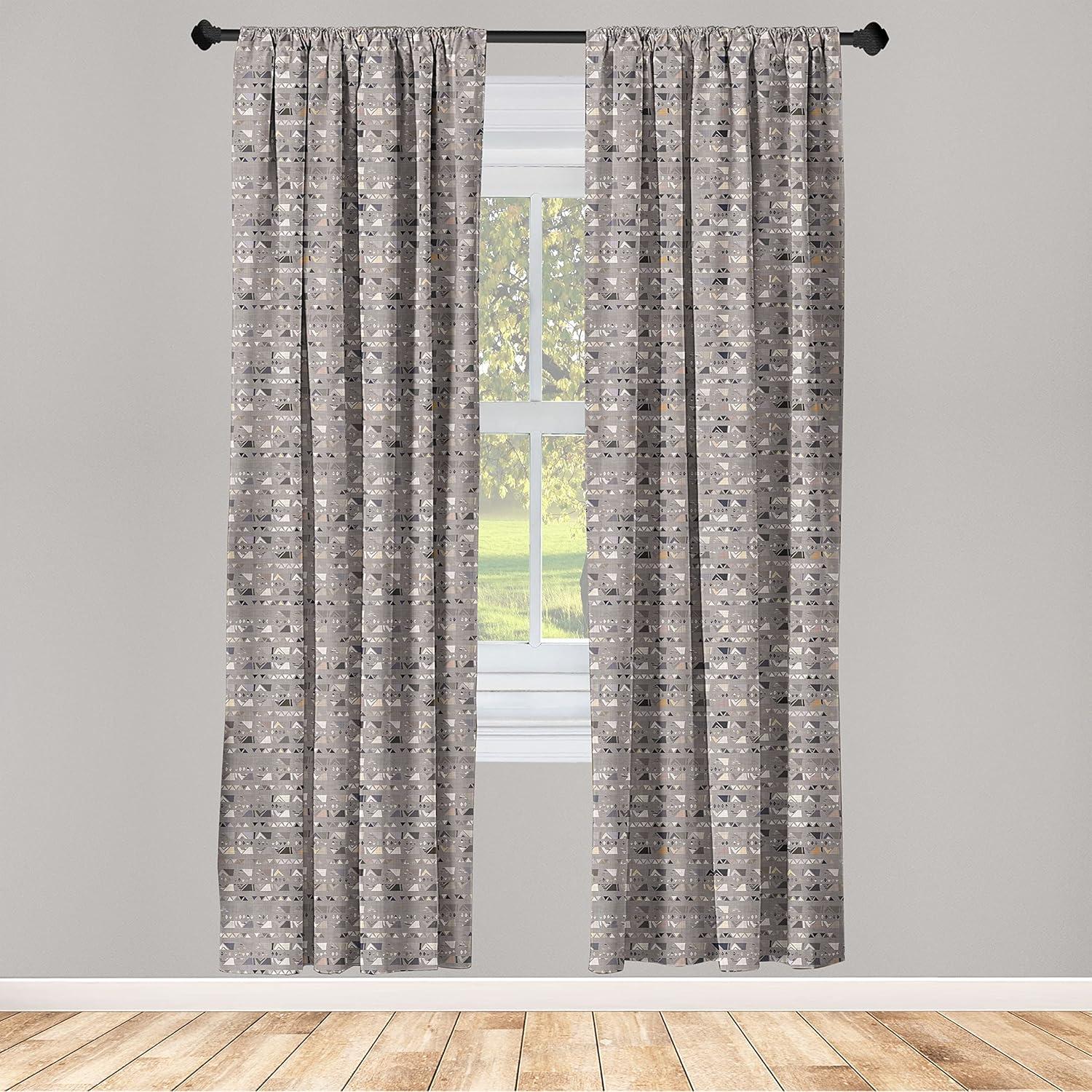 imageAmbesonne Nature Art Window Curtains Dragonfly Ornaments Modern Botanical Wings Pattern Grunge Effect Lightweight Decor 2Panel Set with Rod Pocket Pair of 28 x 84 Plum Teal and MulticolorWarm Taupe Dimgray Ivory