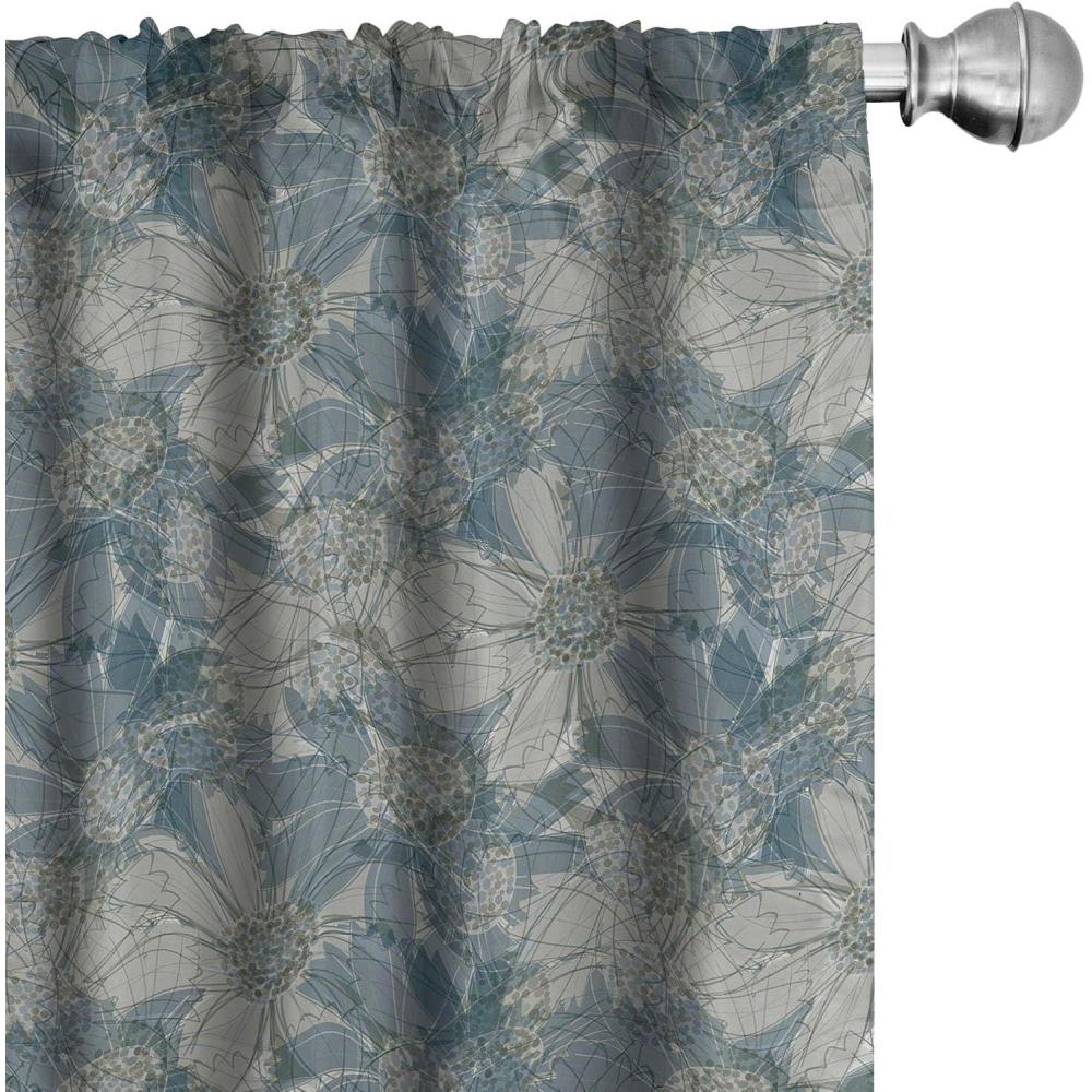 imageAmbesonne Nature Art Window Curtains Dragonfly Ornaments Modern Botanical Wings Pattern Grunge Effect Lightweight Decor 2Panel Set with Rod Pocket Pair of 28 x 84 Plum Teal and MulticolorDusk Sea Blue