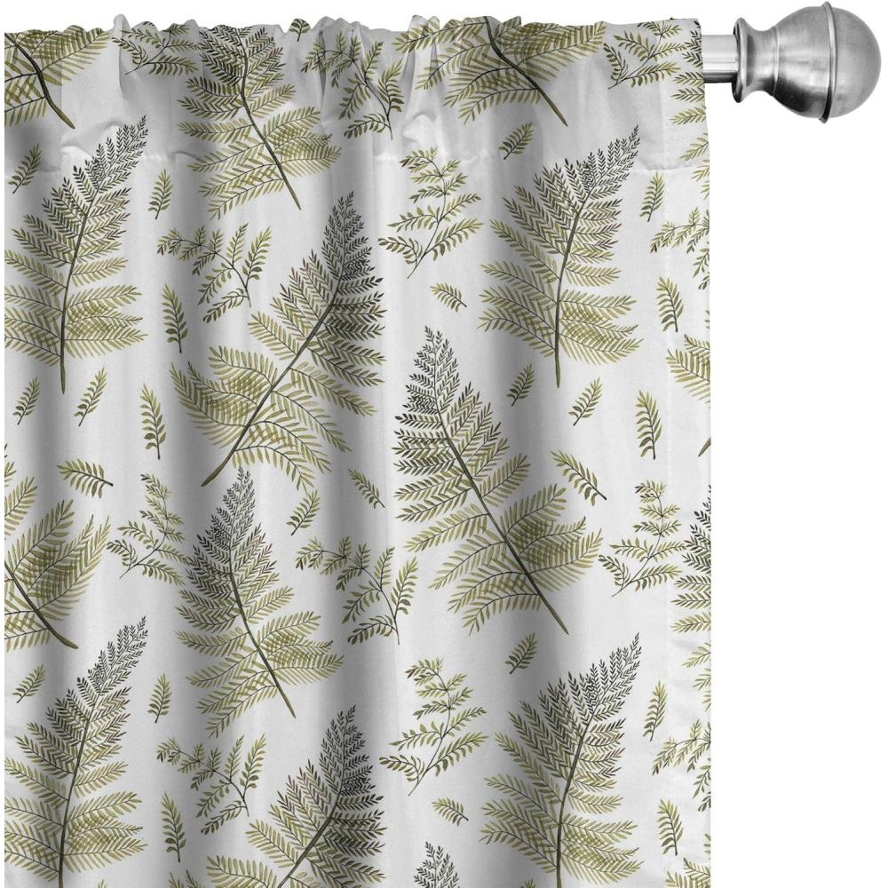 imageAmbesonne Nature Art Window Curtains Dragonfly Ornaments Modern Botanical Wings Pattern Grunge Effect Lightweight Decor 2Panel Set with Rod Pocket Pair of 28 x 84 Plum Teal and MulticolorWhite and Green