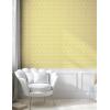 Ambesonne Abstract Peel & Stick Wallpaper for Home, Hand Drawn Vintage Half Circles Sun Themed Bohemian Ornamental Vibrant Pattern, Self-Adhesive Living Room Kitchen Accent, 13″ x 100″, Yellow White