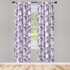 Ambesonne Botanical Curtains, Burgeoning Bluebells Meadow Flowers Efflorescence Fresh Garden, Window Treatments 2 Panel Set for Living Room Bedroom, Pair of – 28″ x 84″, Lavender Yellow