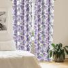 Ambesonne Botanical Curtains, Burgeoning Bluebells Meadow Flowers Efflorescence Fresh Garden, Window Treatments 2 Panel Set for Living Room Bedroom, Pair of – 28″ x 84″, Lavender Yellow