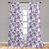 Ambesonne Botanical Curtains, Burgeoning Bluebells Meadow Flowers Efflorescence Fresh Garden, Window Treatments 2 Panel Set for Living Room Bedroom, Pair of – 28″ x 84″, Lavender Yellow