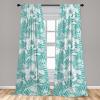 Ambesonne Floral Curtains, Abstract Retro Continuous Neutral Flowers Print Springtime Garden Scene, Window Treatments 2 Panel Set for Living Room Bedroom, Pair of – 28″ x 95″, Charcoal Grey and Peach(Dark Seafoam White)