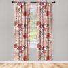 Ambesonne Floral Curtains, Abstract Retro Continuous Neutral Flowers Print Springtime Garden Scene, Window Treatments 2 Panel Set for Living Room Bedroom, Pair of – 28″ x 95″, Charcoal Grey and Peach(Dark Salmon Green)