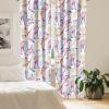 Ambesonne Floral Curtains, Abstract Retro Continuous Neutral Flowers Print Springtime Garden Scene, Window Treatments 2 Panel Set for Living Room Bedroom, Pair of – 28″ x 95″, Charcoal Grey and Peach(Hot Pink Ivory Ecru)