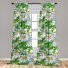 Ambesonne Floral Curtains, Abstract Retro Continuous Neutral Flowers Print Springtime Garden Scene, Window Treatments 2 Panel Set for Living Room Bedroom, Pair of – 28″ x 95″, Charcoal Grey and Peach(Yellow Reseda Green)