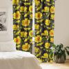Ambesonne Floral Curtains, Abstract Retro Continuous Neutral Flowers Print Springtime Garden Scene, Window Treatments 2 Panel Set for Living Room Bedroom, Pair of – 28″ x 95″, Charcoal Grey and Peach(Earth Yellow Olive Green)