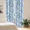 Ambesonne Floral Curtains, Abstract Retro Continuous Neutral Flowers Print Springtime Garden Scene, Window Treatments 2 Panel Set for Living Room Bedroom, Pair of – 28″ x 95″, Charcoal Grey and Peach(Pale Azure Blue Yellow)