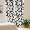 Ambesonne Floral Curtains, Abstract Retro Continuous Neutral Flowers Print Springtime Garden Scene, Window Treatments 2 Panel Set for Living Room Bedroom, Pair of – 28″ x 95″, Charcoal Grey and Peach(Charcoal Grey and Peach)