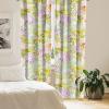 Ambesonne Floral Curtains, Abstract Retro Continuous Neutral Flowers Print Springtime Garden Scene, Window Treatments 2 Panel Set for Living Room Bedroom, Pair of – 28″ x 95″, Charcoal Grey and Peach(Pastel Yellow Pale Peach)