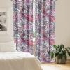 Ambesonne Floral Curtains, Abstract Retro Continuous Neutral Flowers Print Springtime Garden Scene, Window Treatments 2 Panel Set for Living Room Bedroom, Pair of – 28″ x 95″, Charcoal Grey and Peach(Pastel Pink Slate Blue)