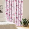 Ambesonne Floral Curtains, Abstract Retro Continuous Neutral Flowers Print Springtime Garden Scene, Window Treatments 2 Panel Set for Living Room Bedroom, Pair of – 28″ x 95″, Charcoal Grey and Peach(Dark Pink Pale Grey)