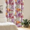 Ambesonne Floral Curtains, Abstract Retro Continuous Neutral Flowers Print Springtime Garden Scene, Window Treatments 2 Panel Set for Living Room Bedroom, Pair of – 28″ x 95″, Charcoal Grey and Peach(Burnt Sienna Dark Pink)