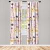 Ambesonne Floral Curtains, Abstract Retro Continuous Neutral Flowers Print Springtime Garden Scene, Window Treatments 2 Panel Set for Living Room Bedroom, Pair of – 28″ x 95″, Charcoal Grey and Peach(Slate Brown Cinnamon)