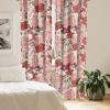 Ambesonne Floral Curtains, Abstract Retro Continuous Neutral Flowers Print Springtime Garden Scene, Window Treatments 2 Panel Set for Living Room Bedroom, Pair of – 28″ x 95″, Charcoal Grey and Peach(Dark Salmon Green)