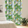 Ambesonne Floral Curtains, Abstract Retro Continuous Neutral Flowers Print Springtime Garden Scene, Window Treatments 2 Panel Set for Living Room Bedroom, Pair of – 28″ x 95″, Charcoal Grey and Peach(Yellow Reseda Green)