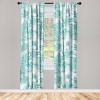 Ambesonne Floral Curtains, Abstract Retro Continuous Neutral Flowers Print Springtime Garden Scene, Window Treatments 2 Panel Set for Living Room Bedroom, Pair of – 28″ x 95″, Charcoal Grey and Peach(Dark Seafoam White)