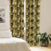 Ambesonne Nature Art Window Curtains, Dragonfly Ornaments Modern Botanical Wings Pattern Grunge Effect, Lightweight Decor 2-Panel Set with Rod Pocket, Pair of – 28″ x 84″, Plum Teal and Multicolor(Amber Mustard Seafoam)