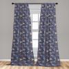 Ambesonne Nature Art Window Curtains, Dragonfly Ornaments Modern Botanical Wings Pattern Grunge Effect, Lightweight Decor 2-Panel Set with Rod Pocket, Pair of – 28″ x 84″, Plum Teal and Multicolor(Plum Teal and Multicolor)