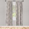 Ambesonne Nature Art Window Curtains, Dragonfly Ornaments Modern Botanical Wings Pattern Grunge Effect, Lightweight Decor 2-Panel Set with Rod Pocket, Pair of – 28″ x 84″, Plum Teal and Multicolor(Brown Warm Taupe)