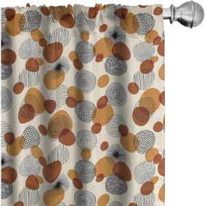 Ambesonne Nature Art Window Curtains, Dragonfly Ornaments Modern Botanical Wings Pattern Grunge Effect, Lightweight Decor 2-Panel Set with Rod Pocket, Pair of – 28″ x 84″, Plum Teal and Multicolor(Amber Cinnamon Beige)