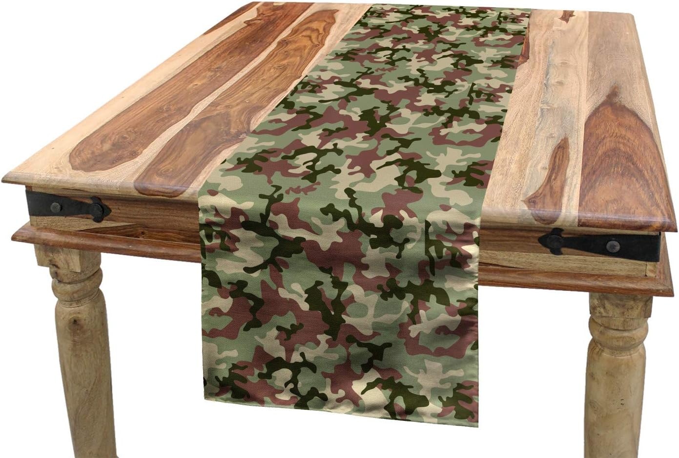 imageAmbesonne Ski Pattern Table Runner Vintage Style Monochromatic Design of Skiing Themed Motifs Dining Room Kitchen Rectangular Runner 16 X 72 Eggshell SkyGreen
