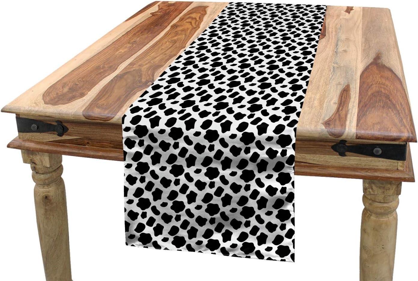imageAmbesonne Ski Pattern Table Runner Vintage Style Monochromatic Design of Skiing Themed Motifs Dining Room Kitchen Rectangular Runner 16 X 72 Eggshell SkyWhite and Black