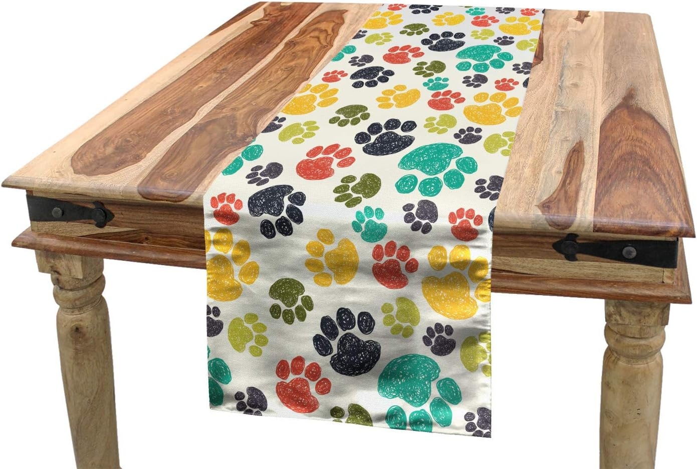 imageAmbesonne Tribal Table Runner Native American Aztec Pattern in Geometric Triangle Wave Ethnic Damask Print Dining Room Kitchen Rectangular Runner 16 X 72 Tan GreyCharcoal Beige