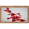Ambesonne Abstract Area Rug, Geometric Triangle Shapes Ombre Little Big Shaped Modern Cool Artwork, Flat Woven Accent Rug for Living Room Bedroom Dining Room, 2′ 6″ x 5′, Red Orange and White
