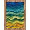 Ambesonne Abstract Decor Area Rug, Modern Geometric Artistic Design with Wavy Ocean Surfer Inspired Artwork, Flat Woven Accent Rug for Living Room Bedroom Dining Room, 4 x 6 FT, Multi Colored