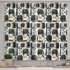 Ambesonne Botanical Kitchen Curtains, Modern Abstract Art Geometric Shapes in Dark Tones Vertical Branches, Window Drapes 2 Panel Set for Kitchen Cafe Decor, 55″ x 39″, Charcoal Grey Evergreen