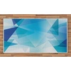 Ambesonne Abstract Area Rug, Take a Deep Breath Relax Theme Geometrical Cool Modern Design Image, Flat Woven Accent Rug for Living Room Bedroom Dining Room, 2′ 6″ x 5′, Blue White and Pale Blue
