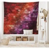 Ambesonne Abstract Tapestry, Fractal Triangle Shapes in The Gradient Tones with Modern and Digital Graphic Design of Art, Wide Wall Hanging for Bedroom Living Room Dorm, 80″ X 60″, Burgundy Fuchsia(Silky Satin Fabric)