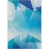 Ambesonne Abstract Area Rug, Take a Deep Breath Relax Theme Geometrical Cool Modern Design Image, Flat Woven Accent Rug for Living Room Bedroom Dining Room, 2′ 6″ x 5′, Blue White and Pale Blue