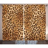 Ambesonne Animal Print Curtains, Wild Animal Leopard Skin Pattern Wildlife Nature Inspired Modern, Living Room Bedroom Window Drapes 2 Panel Set, 108″ X 90″, Brown(108″W x 90″L (Pack of 2))